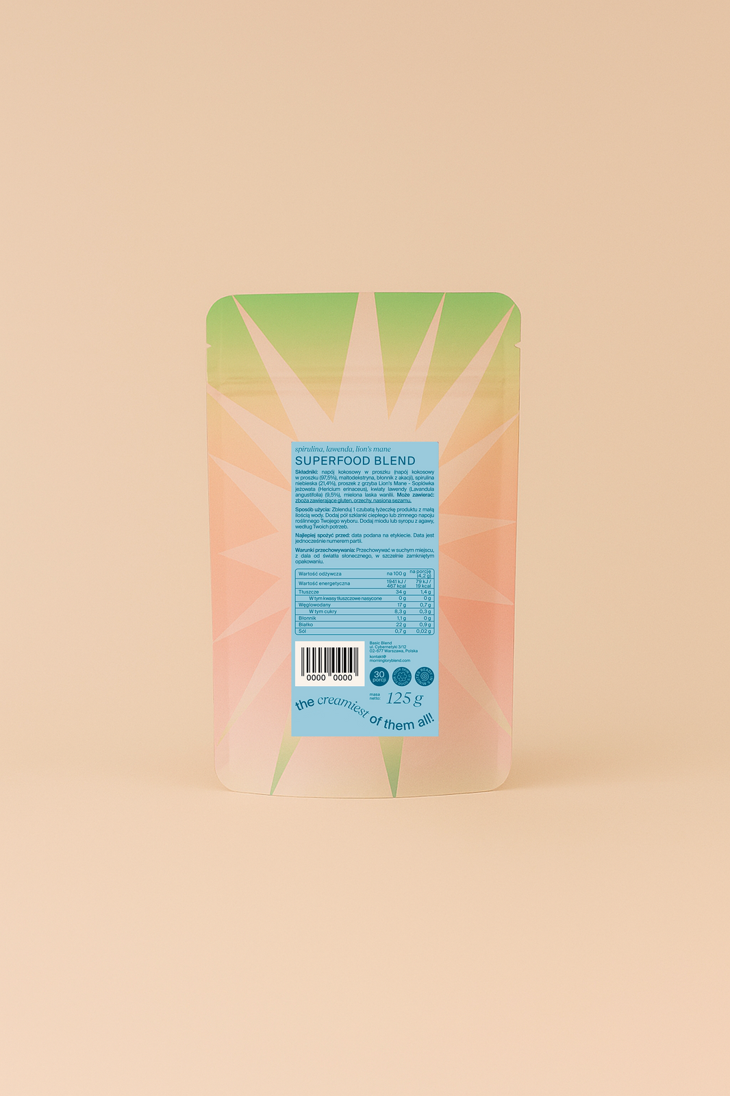 SUPERFOOD BLEND Niebieska Spirulina + Lion's Mane