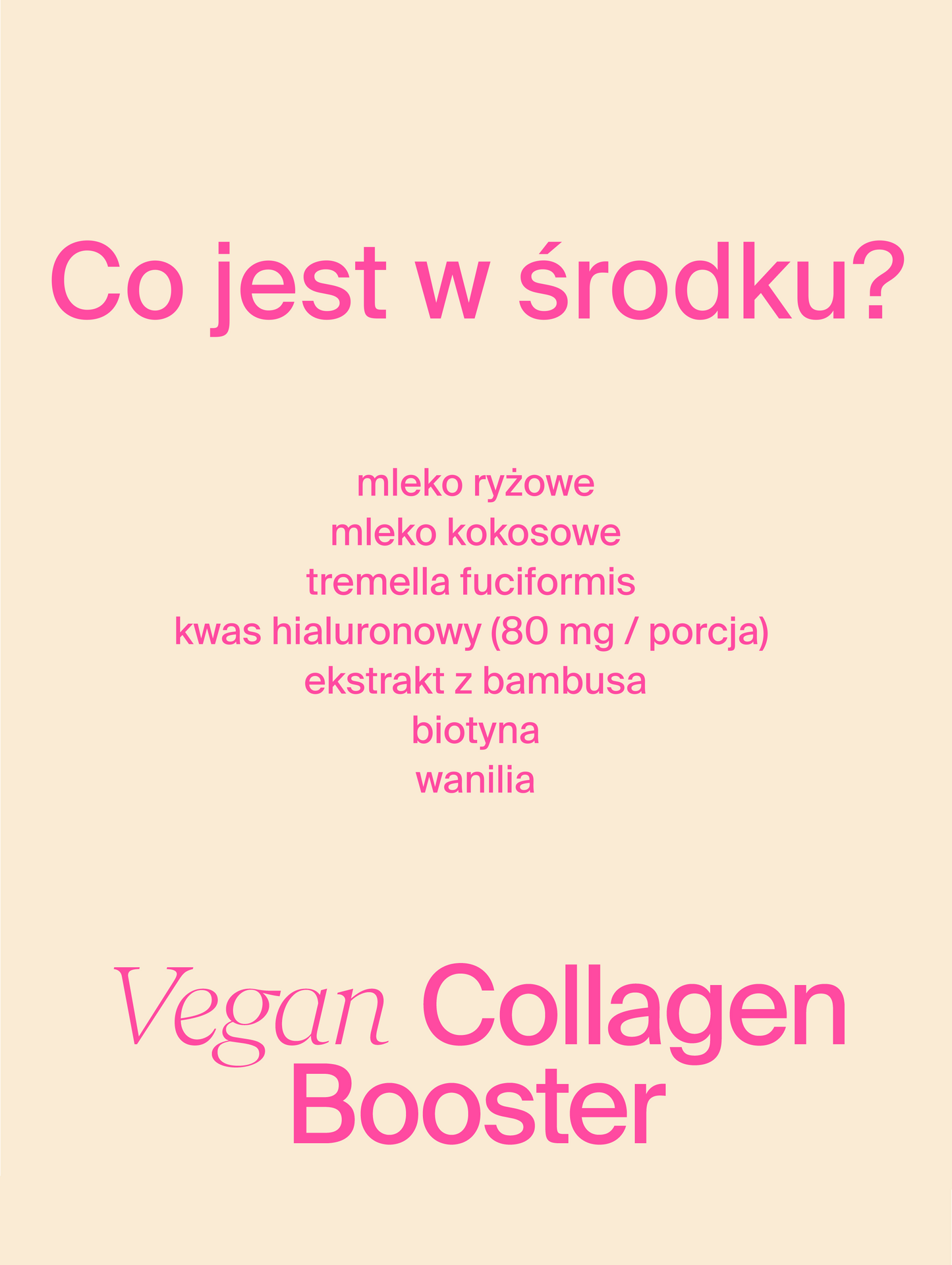 Vegan Collagen Booster - Twój ✨glow✨ napędzany naturą